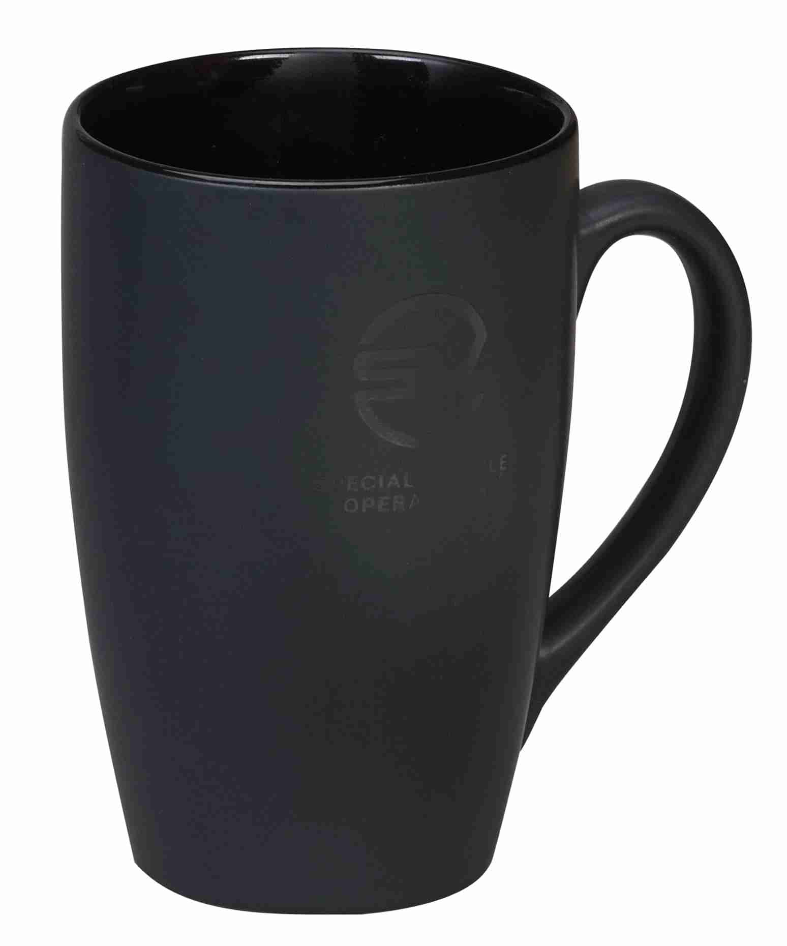 Tate - Black Matt - Earthenware Mugs - Image 1